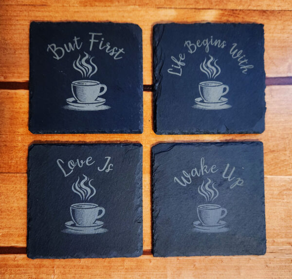 Coffee Lovers Slate Coaster Set